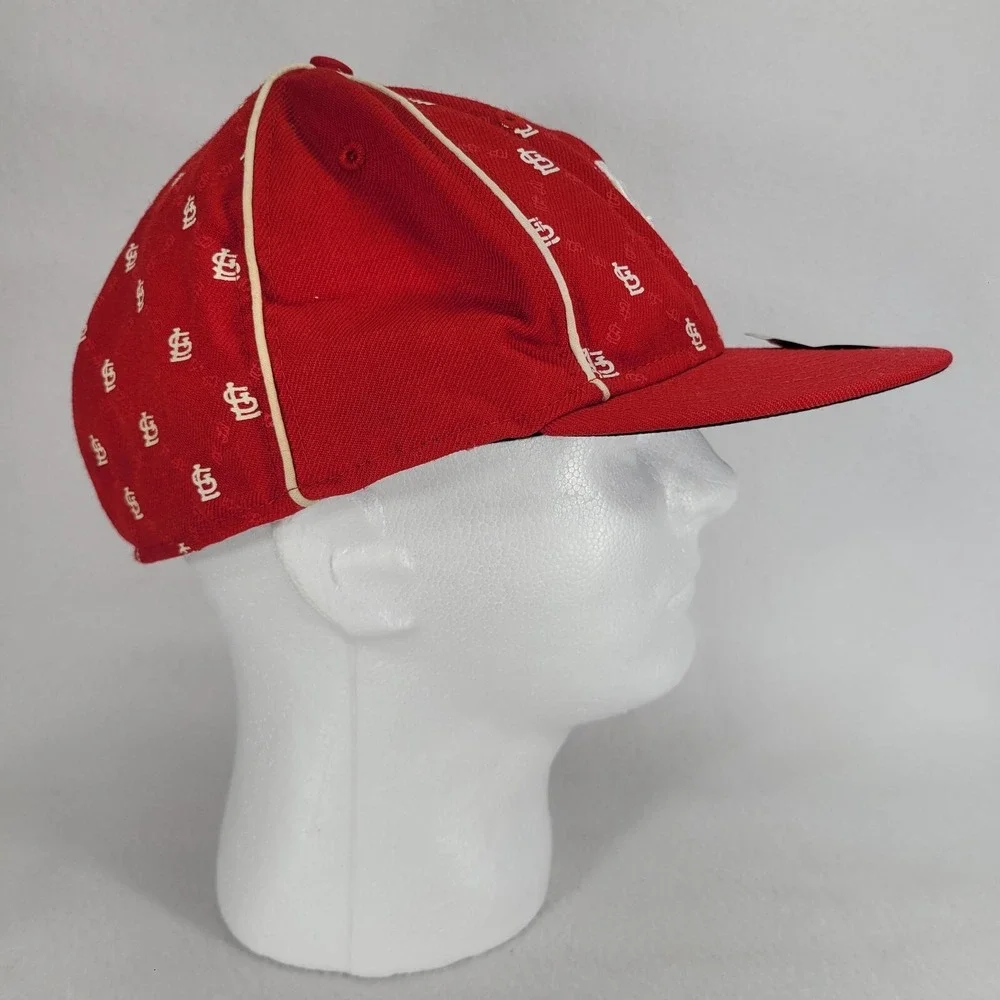 St Louis Cardinals Hat Cap Mens 7-7/8 Red New Era 59Fifty Fitted MLB Baseball